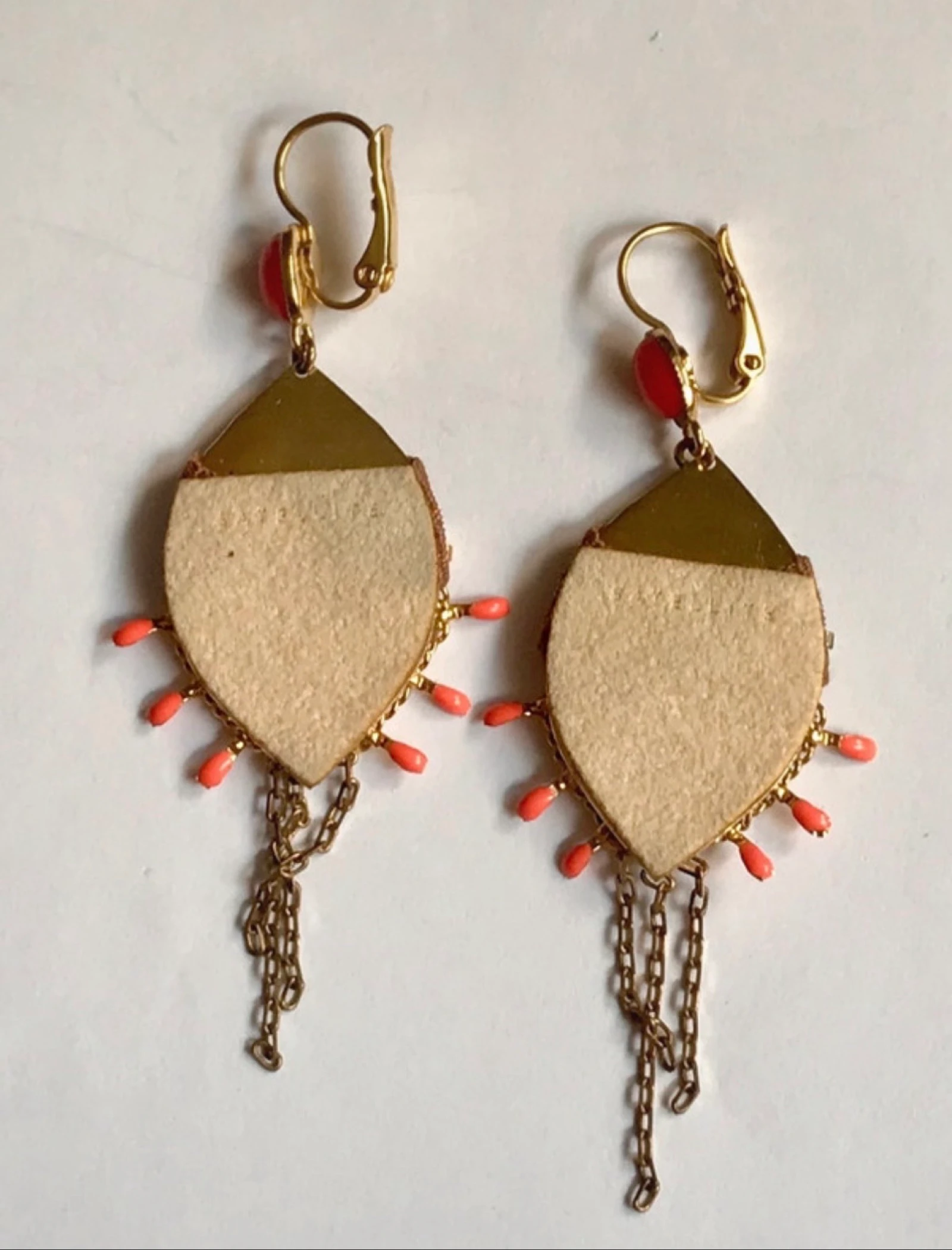 Golden satellite earrings – photo 4
